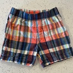 Plaid, multicolored shorts 18mo